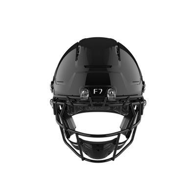 Schutt F7 AIR helmet in Gloss Black, front view
