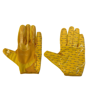 Reyrr ONE gloves in yellow with GripTack Pro palm technology and breathable nylon back for superior athletic performance.