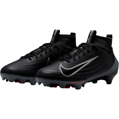 Nike Zoom Air Vapor Pro 1 football cleats in black, lateral side view