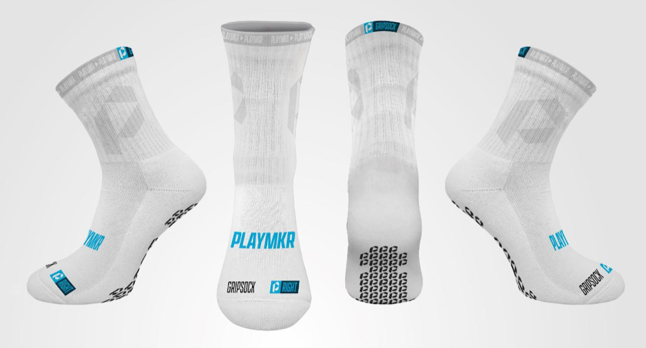 Playmkr Grip Sock White