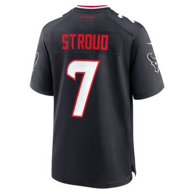 CJ Stroud Texans navy jersey back view