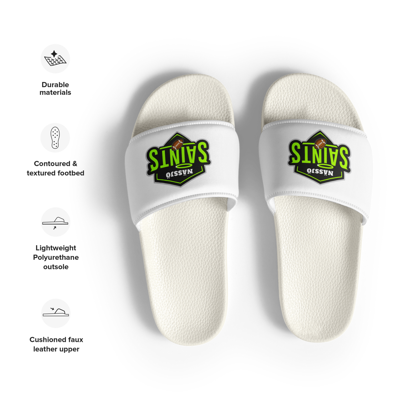 Nässjö Saints slides - Premium  from Reyrr Athletics - Shop now at Reyrr Athletics